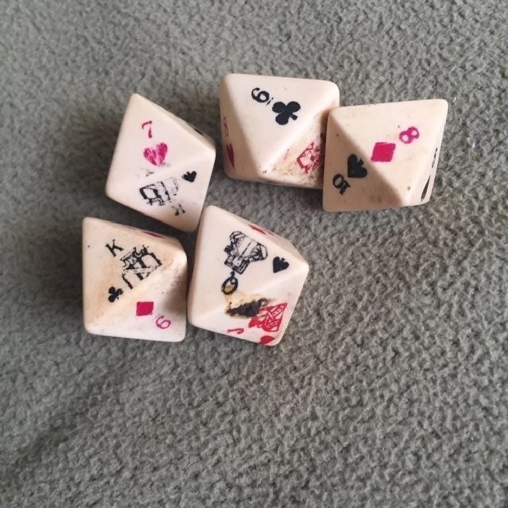 Vintage 1950’s poker dice